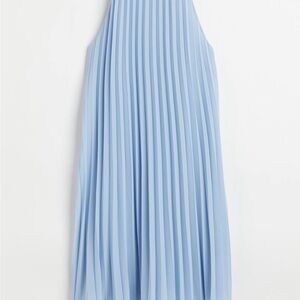 H&M Light Blue Pleated Dress